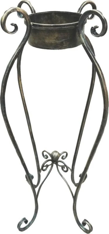 Antique Silver Globe Stand 30in Antique Silver