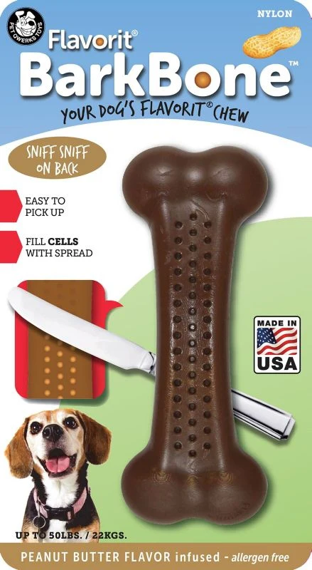 Barkbone Flavored Nylon Bone LG Peanut Butter - Image 2