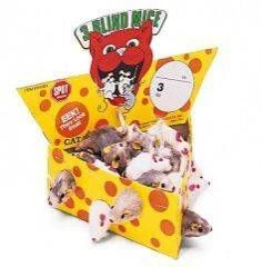 SPOT Plush Mice Cheesebox Cat Toy 24-Pack
