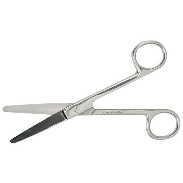 6" curved shear/blunt tip