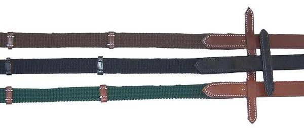 DaVinci Web Grip Reins/Hook Stud End 3/4in Black