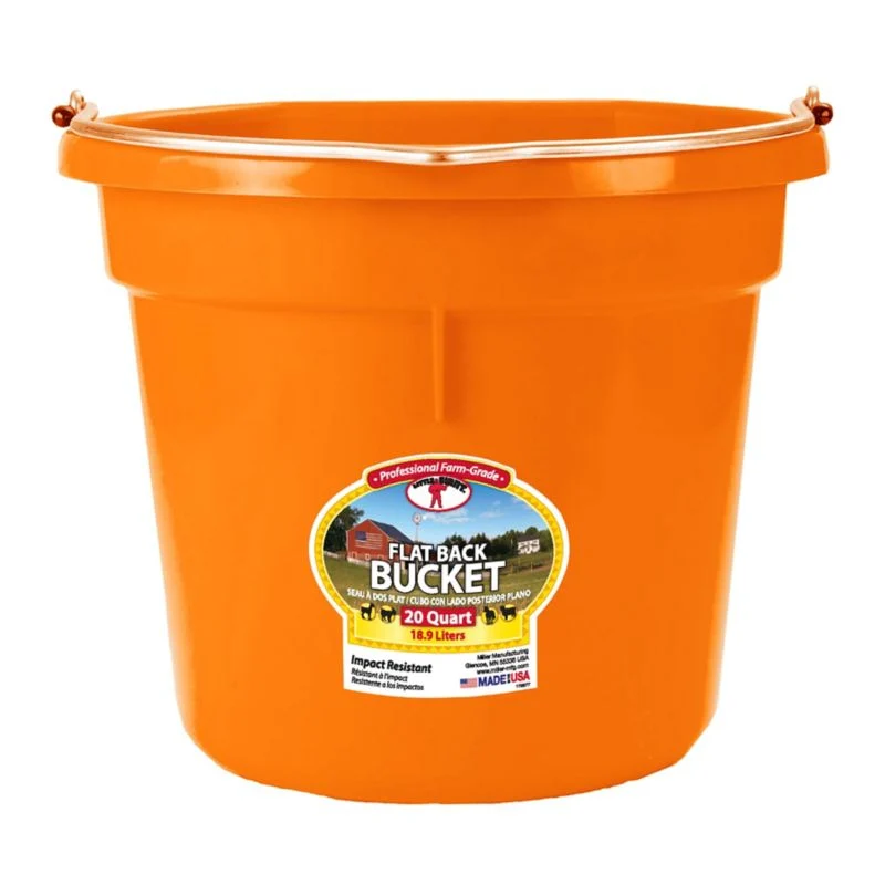 Little Giant DuraFlex Plastic Flat Back Bucket - Image 2