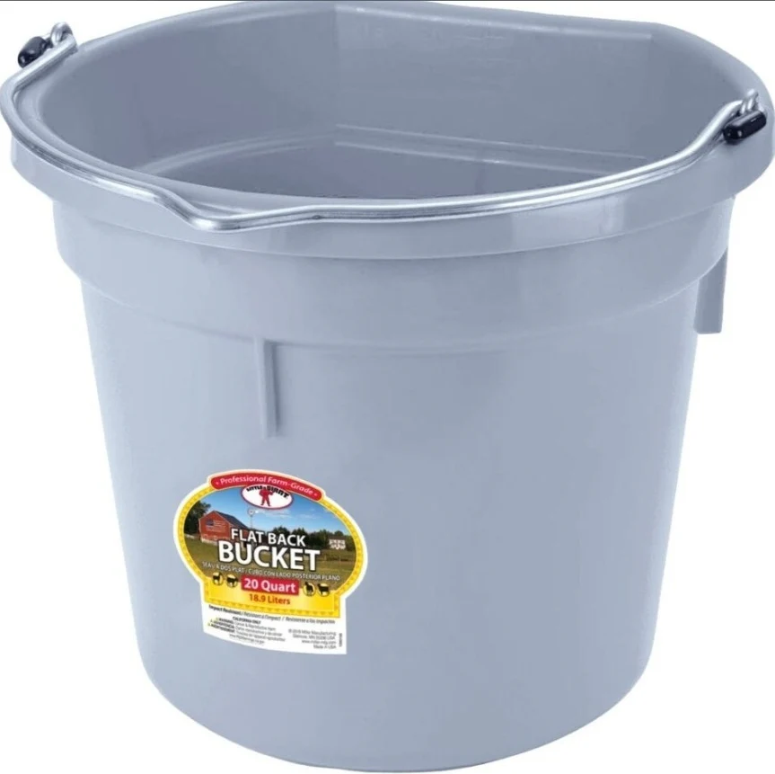 Little Giant DuraFlex Plastic Flat Back Bucket - Image 3