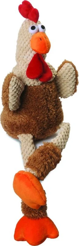 goDog Checkers Skinny Brown Rooster Dog Toy - Image 2