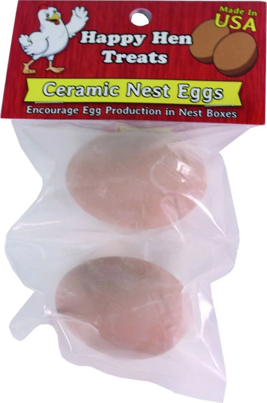 Happy Hen Ceramic Nest Eggs 2 Pack White - Image 2