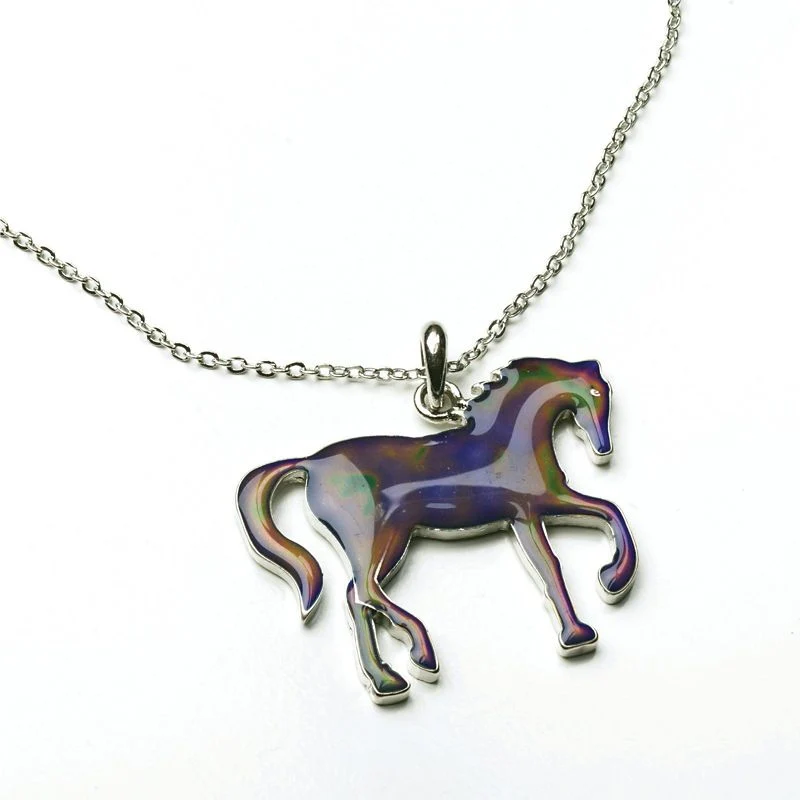 Horse Mood NecklaceBk/Wh