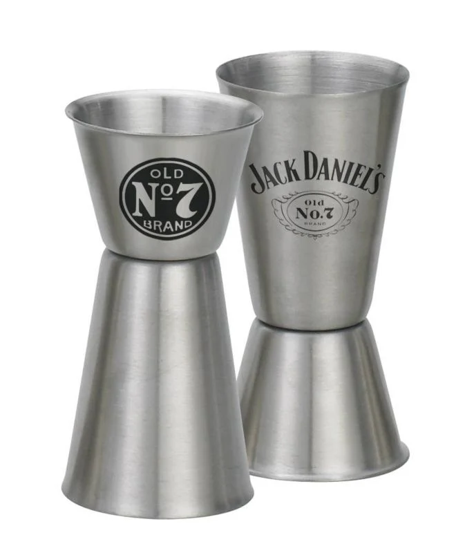 Jack Daniels Label Double Jigger 2 oz/1oz Stainles