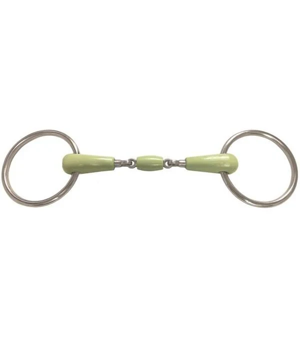 Jacks Apple Mouth Double Jointed Ring Snaffle Bit