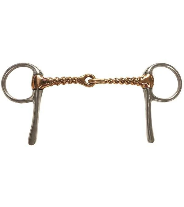 Jacks Half Cheek Copper Corkscrew Jointed Snaffle