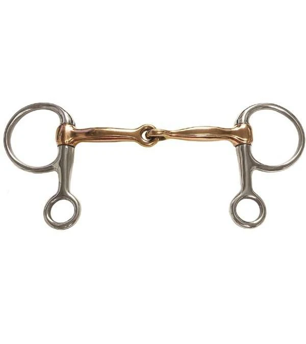 Jacks Half Cheek Jointed Copper Snaffle Bit 5" Sta