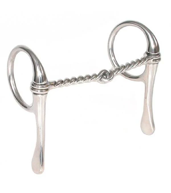 Jacks Half Cheek Twisted Wire Bit 5" Stainless Ste