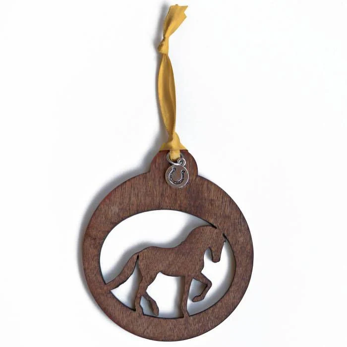 Kelley Wood Dressage Horse Christmas Ornament