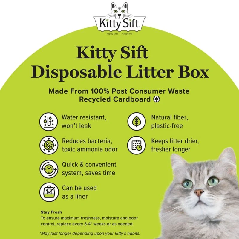 Kitty Sift Disposable Cat Litter Box 3Pk - Image 12