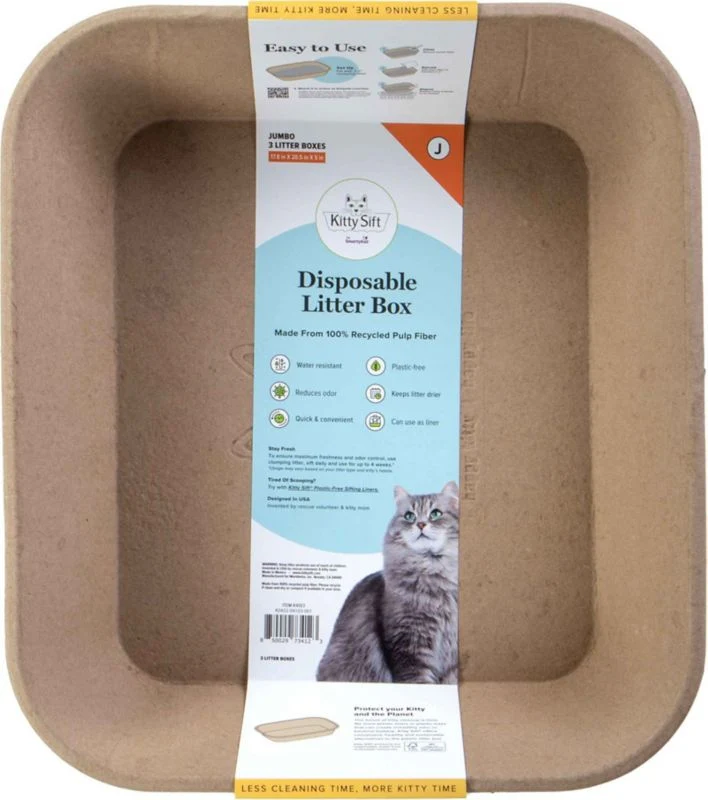 Kitty Sift Disposable Cat Litter Box 3Pk - Image 14