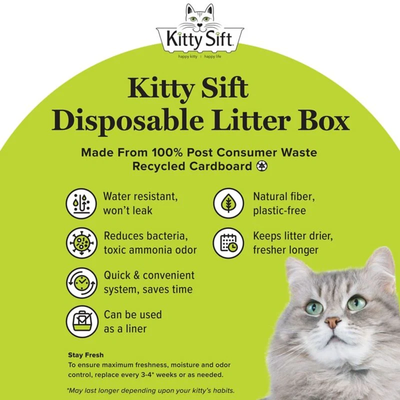 Kitty Sift Disposable Cat Litter Box 3Pk - Image 6