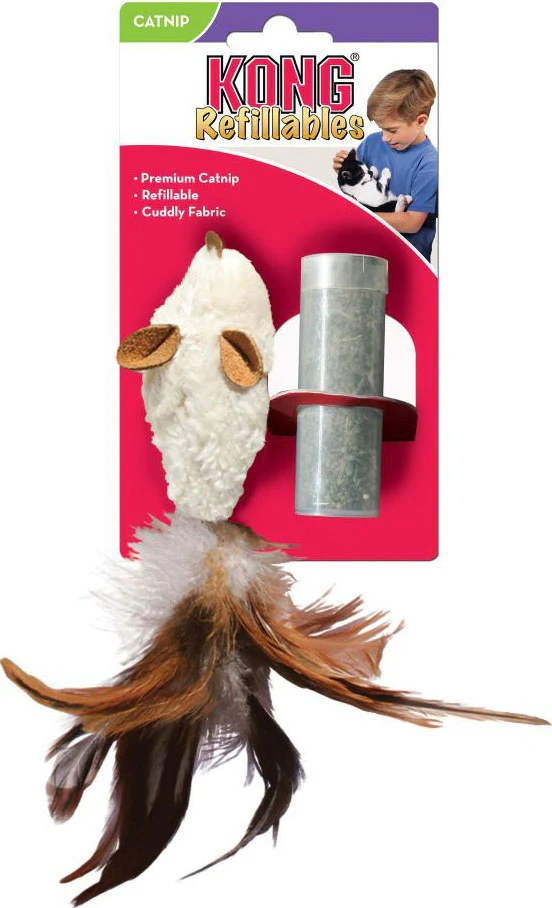 KONG Refillable Feather Mouse Cat Toy - Image 2