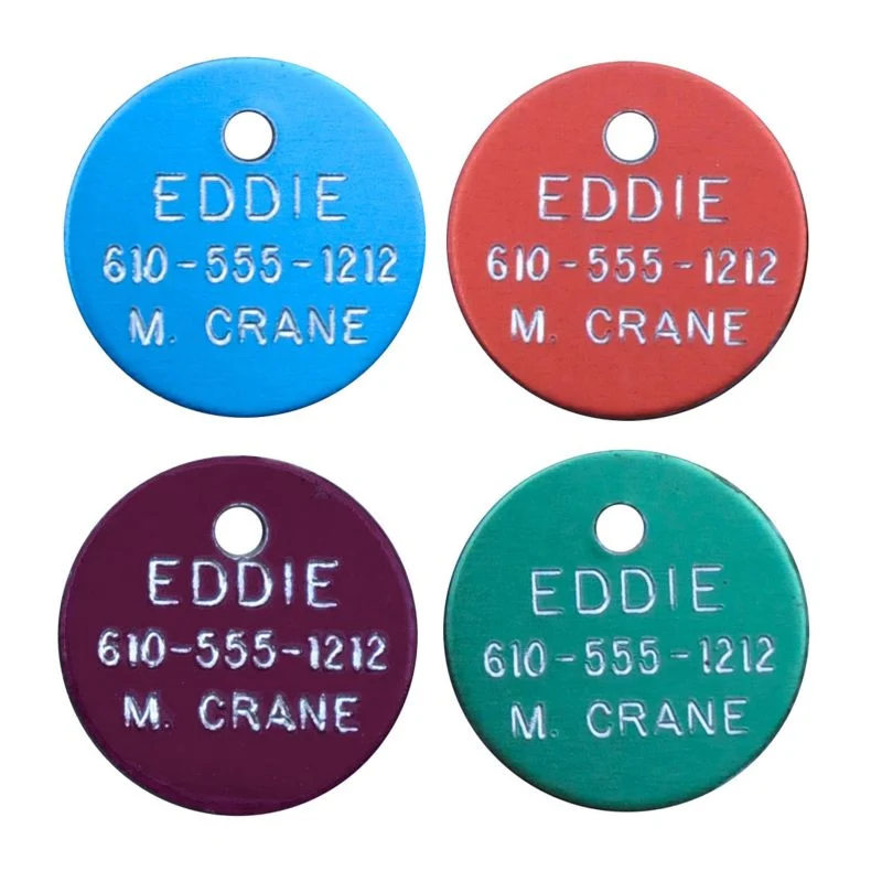 Personalized 7/8in Round Aluminum Tag - Image 5