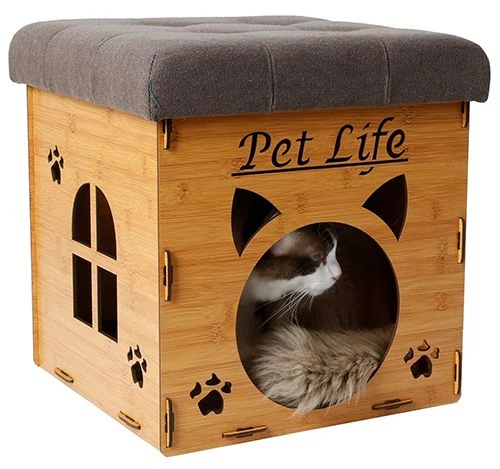 Pet Life Foldaway Collapsible Cat House - Image 3