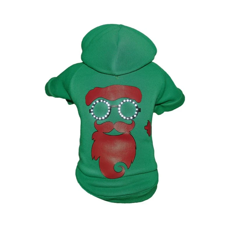 Pet Life LED Cool Santa Shades Sweater Costume