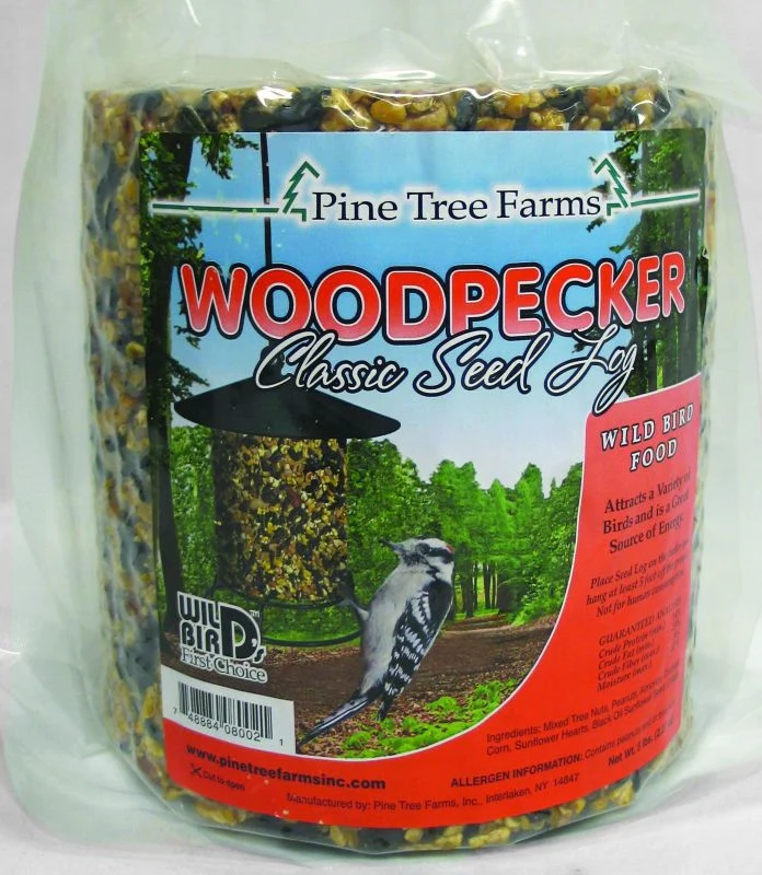 Pine Tree Farms Woodpecker Classic Seed Log 40oz - Image 2