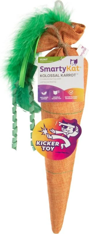Smartykat Kolossal Karrot Plush Catnip Kicker Toy - Image 2