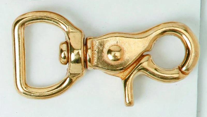 Swivel Flat Eye Trigger Snap 3/4 Brass