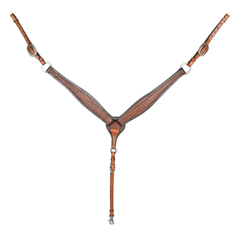 Tabelo Basket Tooled Breast Collar - Image 3