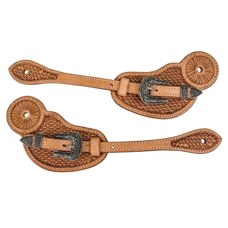 Tabelo Spur Straps with Basket Tooling - Image 2