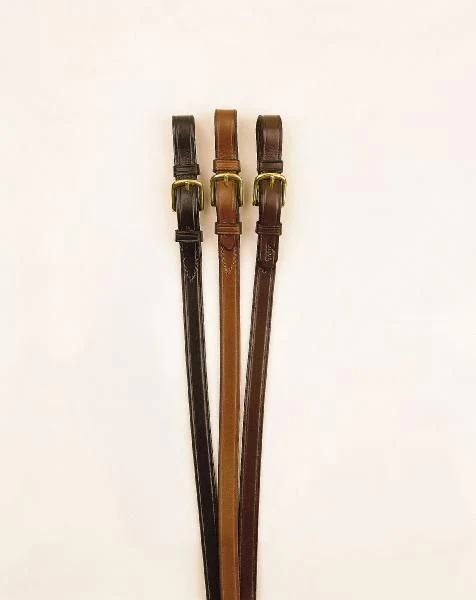 Tory Bridle Leather Lead - Brass Buckle 3/4x7 Blk