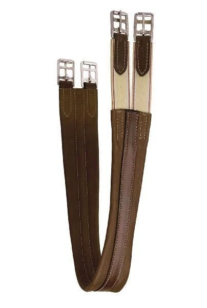 Tory Contour English Girth with Elastic 36 Oakbark - Image 5