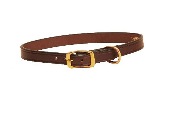Tory Plain Creased Dog Collar 12in Havana - Image 3