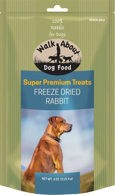 Walkabout Freeze Dried Dog Treats-Rabbit 4oz