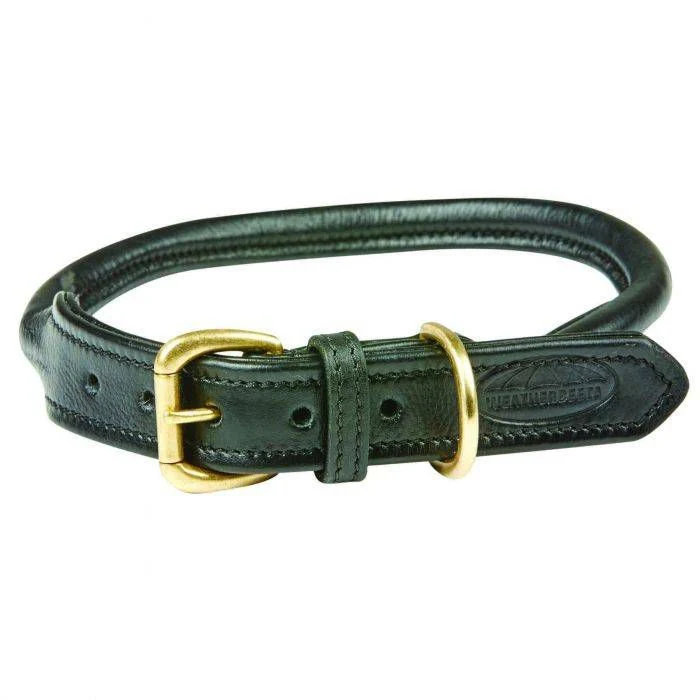 Weatherbeeta Rolled Leather Dog Collar - Image 2