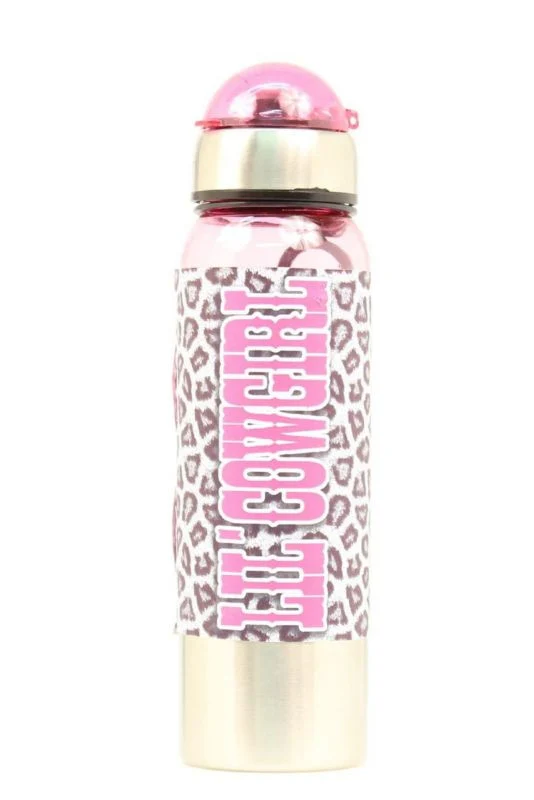 Western Moments Lil Cowgirl Water BottleLeopard